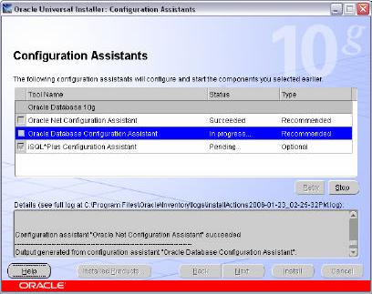 oracle 10g installation