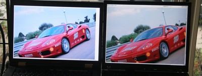 Lenovo N200 on the left, ThinkPad T60 with FlexView on the right